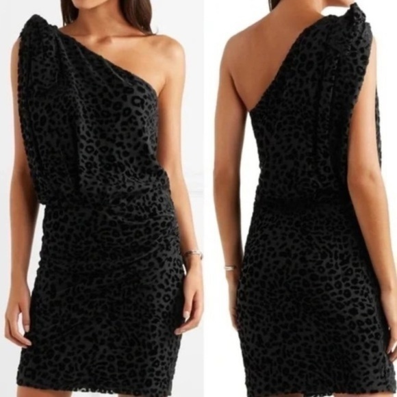 New IRO Moon Animalier Crepe Black Mini Cocktail Dress NWT - Picture 3 of 7